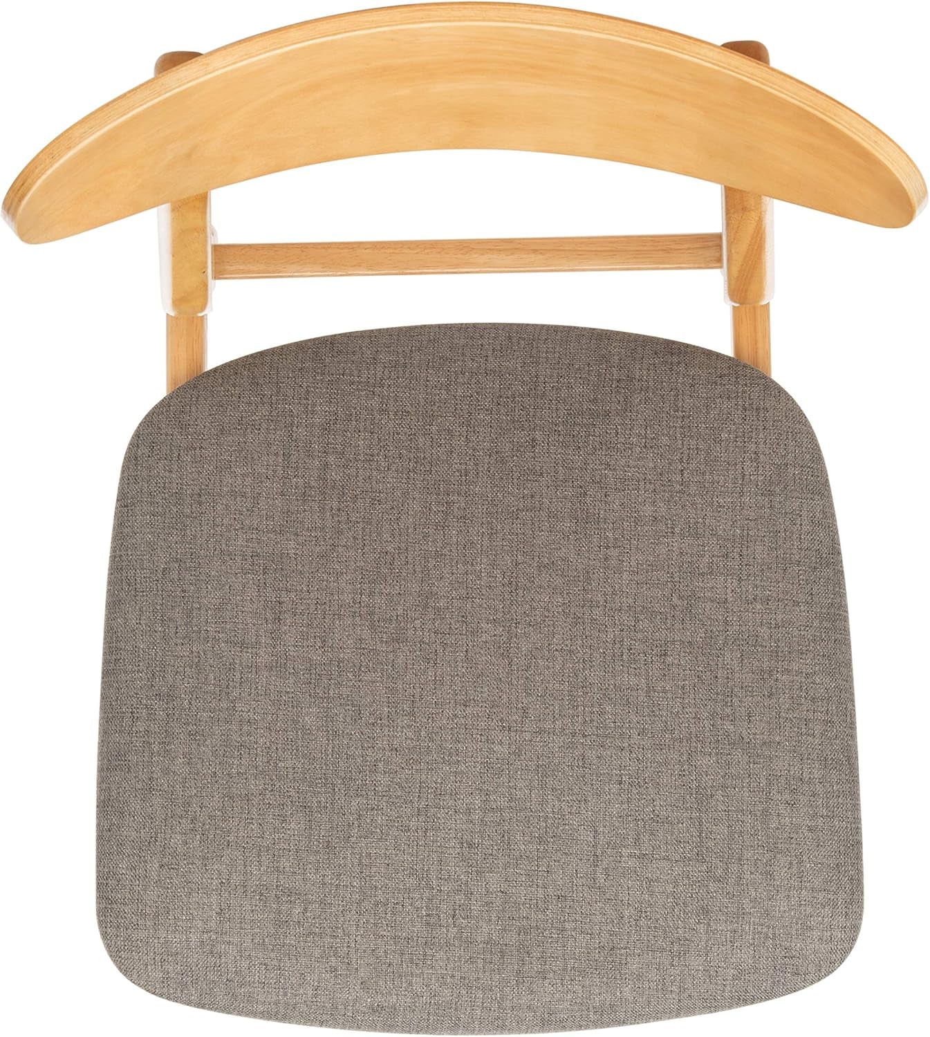 Home Lucca Retro Natural and Grey Cushion Dining Chair, Set of 2