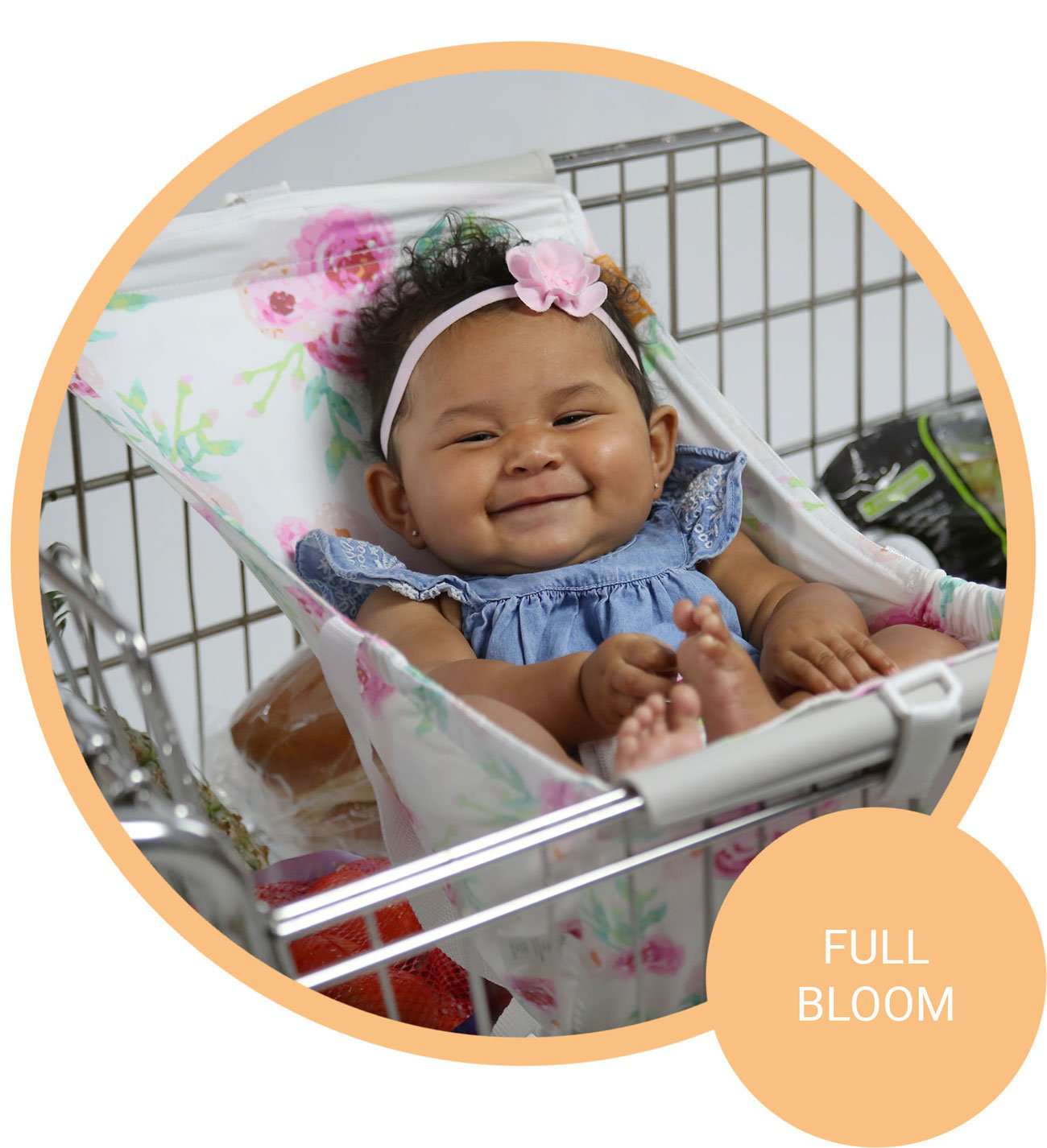 Baby Shopping Cart Hammock | Full Bloom Watercolor Floral Print