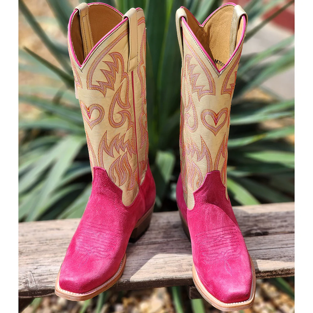 Macie Bean Women's Hot Pink Square Toe Boots Size 10
