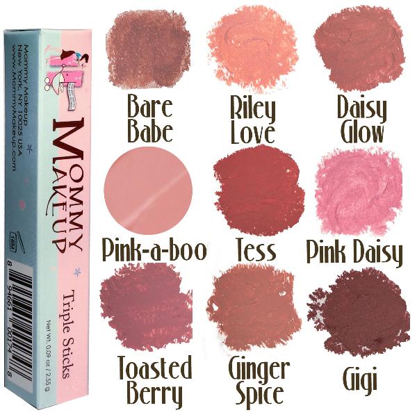 Triple Sticks Lipstick, Cream Blush, and Treatment in Toasted Berry