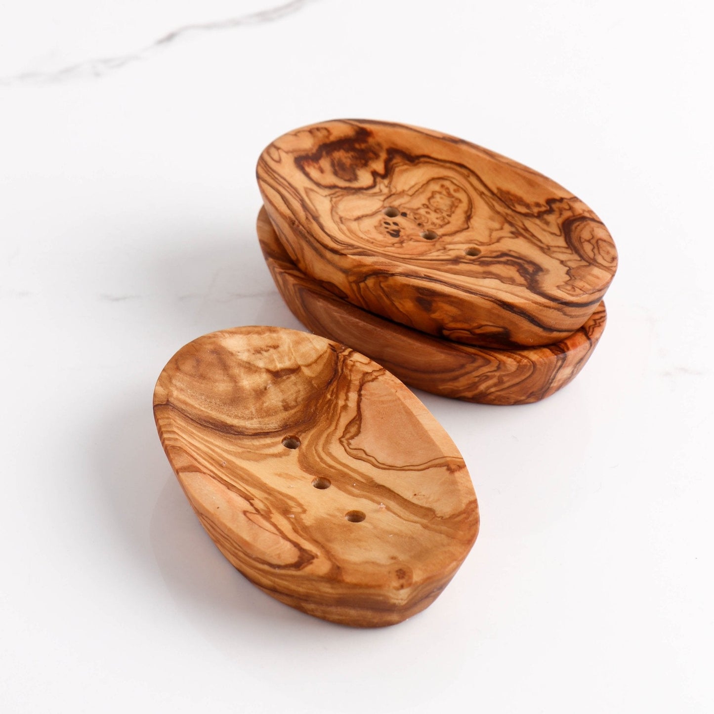 Handmade Olive Wood Soap Dish - Oval, Eco-Friendly & Elegant