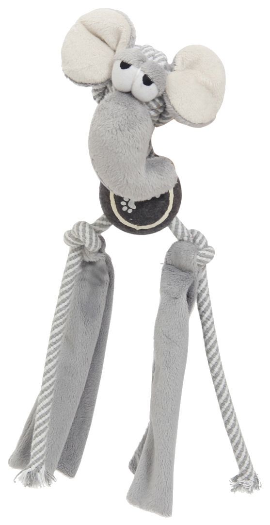 Pet Life ® 'Tennis Pawl' Rope Squeaker and Crinkle Tennis Dog Toy