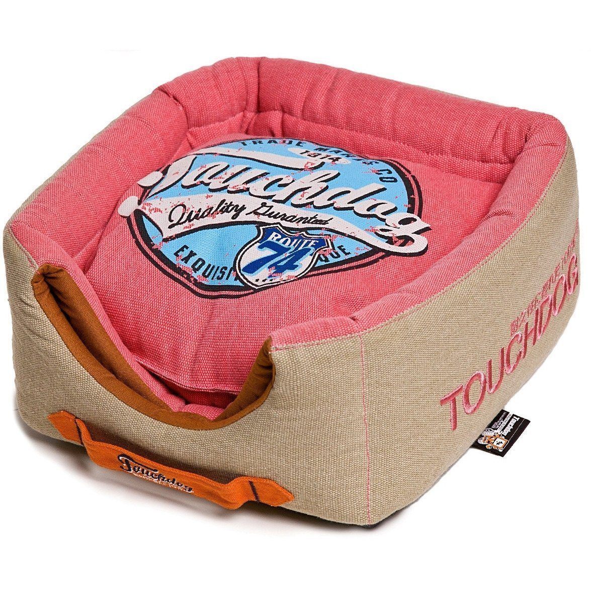 Touchdog ® 'Vintage Squared' 2-in-1 Convertible and Collapsible Dog and Cat Bed