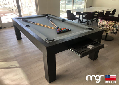 The Modern X45 Pool Table (Solid Oak with Black Finish)
