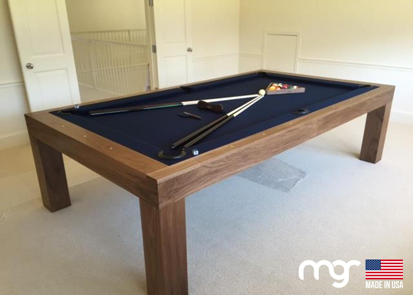 The Modern X100 Pool Table (Solid Walnut with Custom Finish)