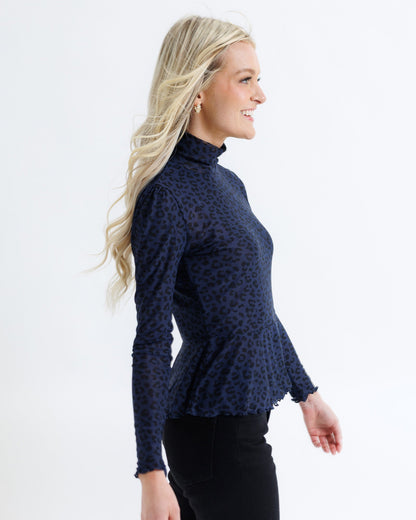 Peplum Turtleneck Top