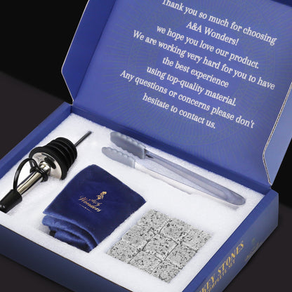 Premium Whiskey Stones 100% Natural Granite Set Of 9 Chilling Rocks Stone