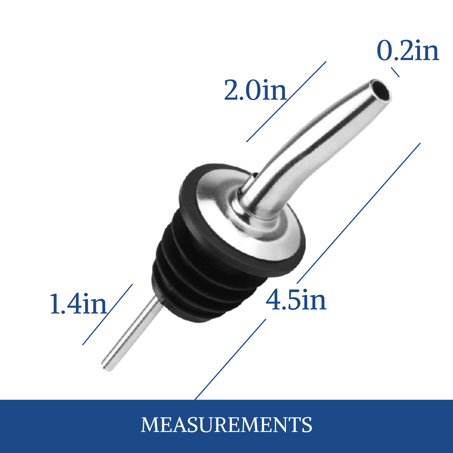 12 Pack Stainless Steel Classic Bottle Pourers