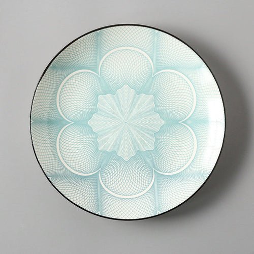 8-Inch Porcelain Shallow Dish – Elegant Round Dinner Plate Collection