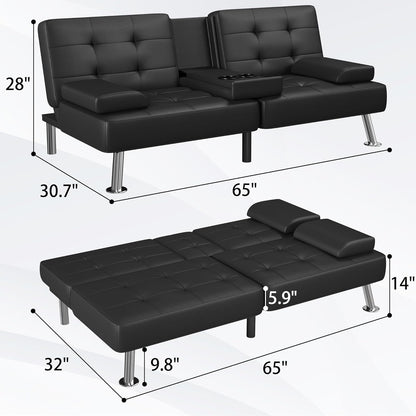 Futon Sofa Bed Modern Folding Futon Set Convertible Recliner Lounge