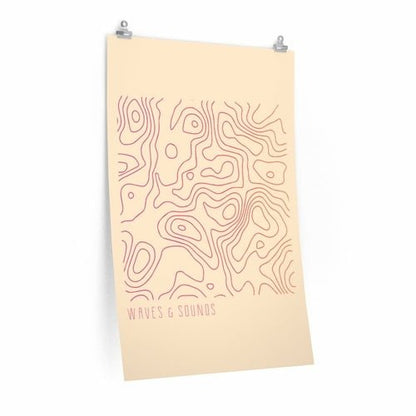 Waves and Sounds Music Poster – Premium Matte Wall Art Print