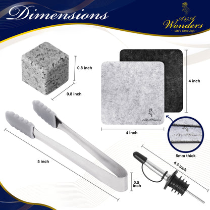 Premium Whiskey Stones 100% Natural Granite Set Of 9 Chilling Rocks Stone