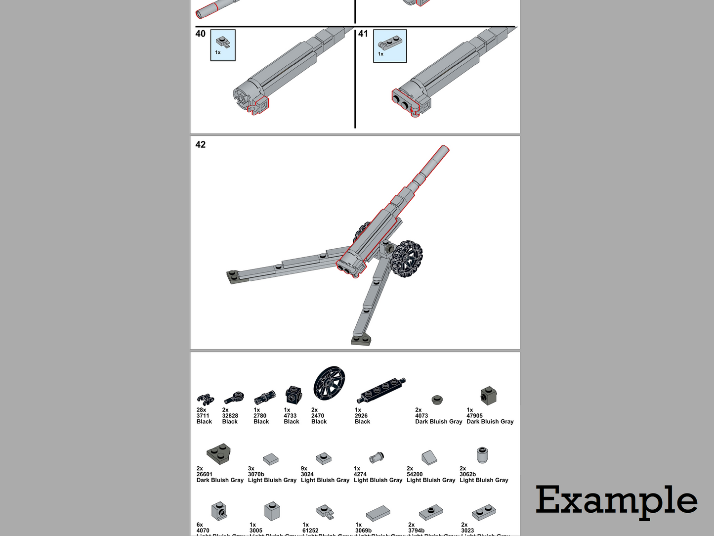 155mm French Howitzer - Instructions Only