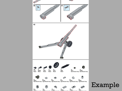 155mm French Howitzer - Instructions Only