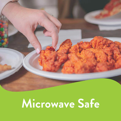 Chinet Classic Premium Disposable Paper Dinner Plates, White, 10 3/8", 80 Count