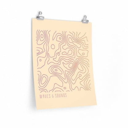 Waves and Sounds Music Poster – Premium Matte Wall Art Print