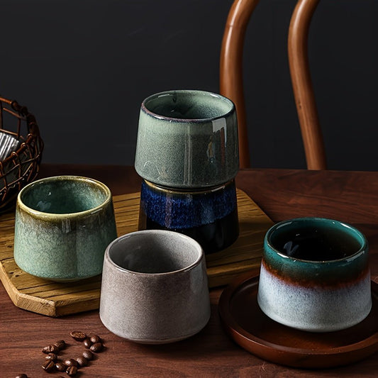 Set of 2 Japanese Kiln Ceramic Mugs | Gradient Aesthetic Drinkware