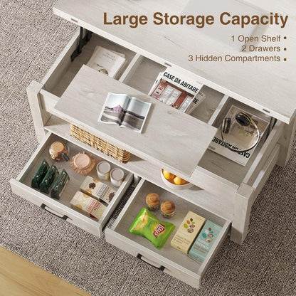 Coffee Table Lift Top – Multi-Function Dining & Storage for Smart Living