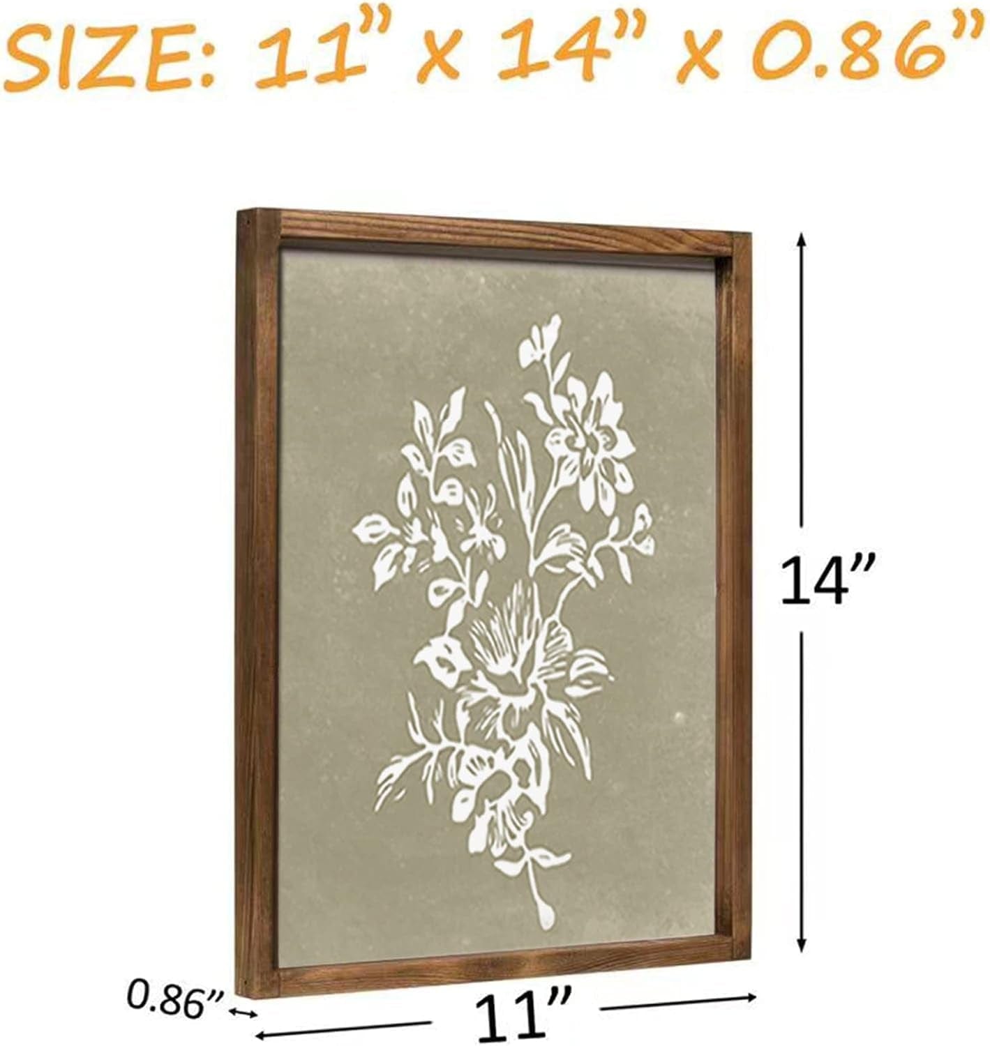 Framed Botanical Print Wall Art Set of 4