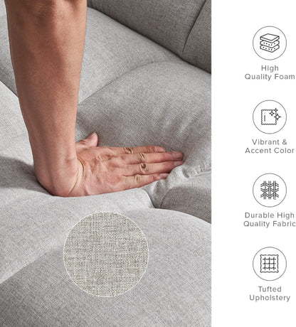 Gray Fabric Twin Futon Sofa Bed – Compact & Stylish Sleeper