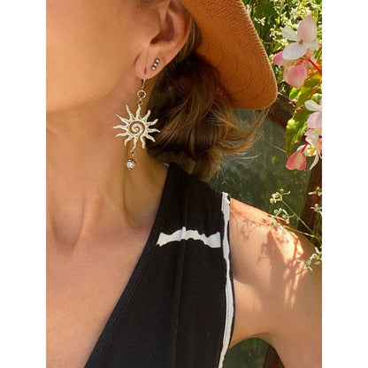 HAMMERED SUN EARRINGS