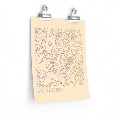 Waves and Sounds Music Poster – Premium Matte Wall Art Print