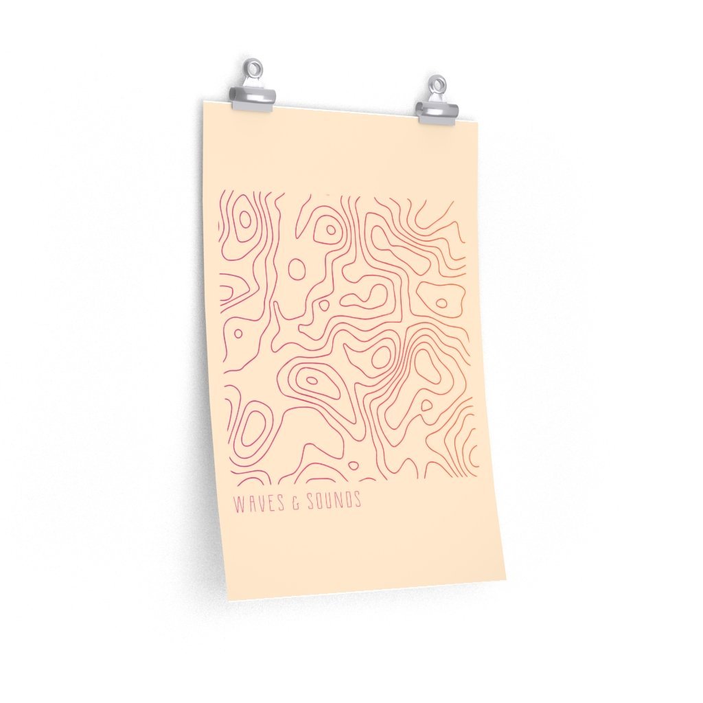 Waves and Sounds Music Poster – Premium Matte Wall Art Print