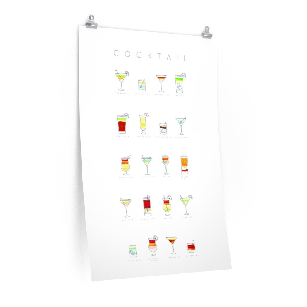 Cocktails Art Decor Poster | Premium Matte Wall Print – Modern Home