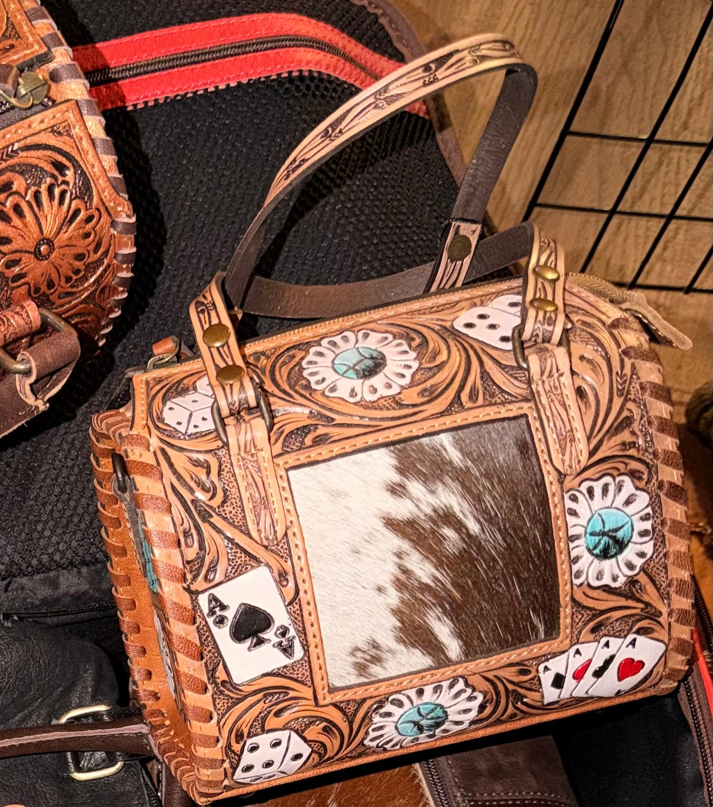 Western Aces Mini Speedy with Hair-on-hide