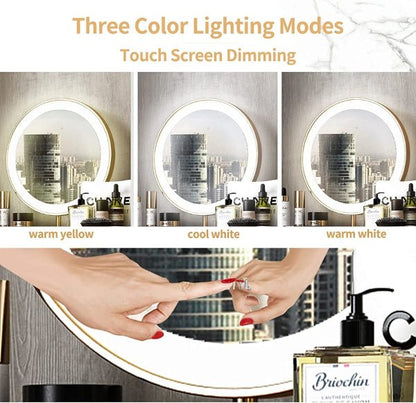 Makeup Vanity with Lights, Drawers, and Stool – Luxury Vanity Set for Women