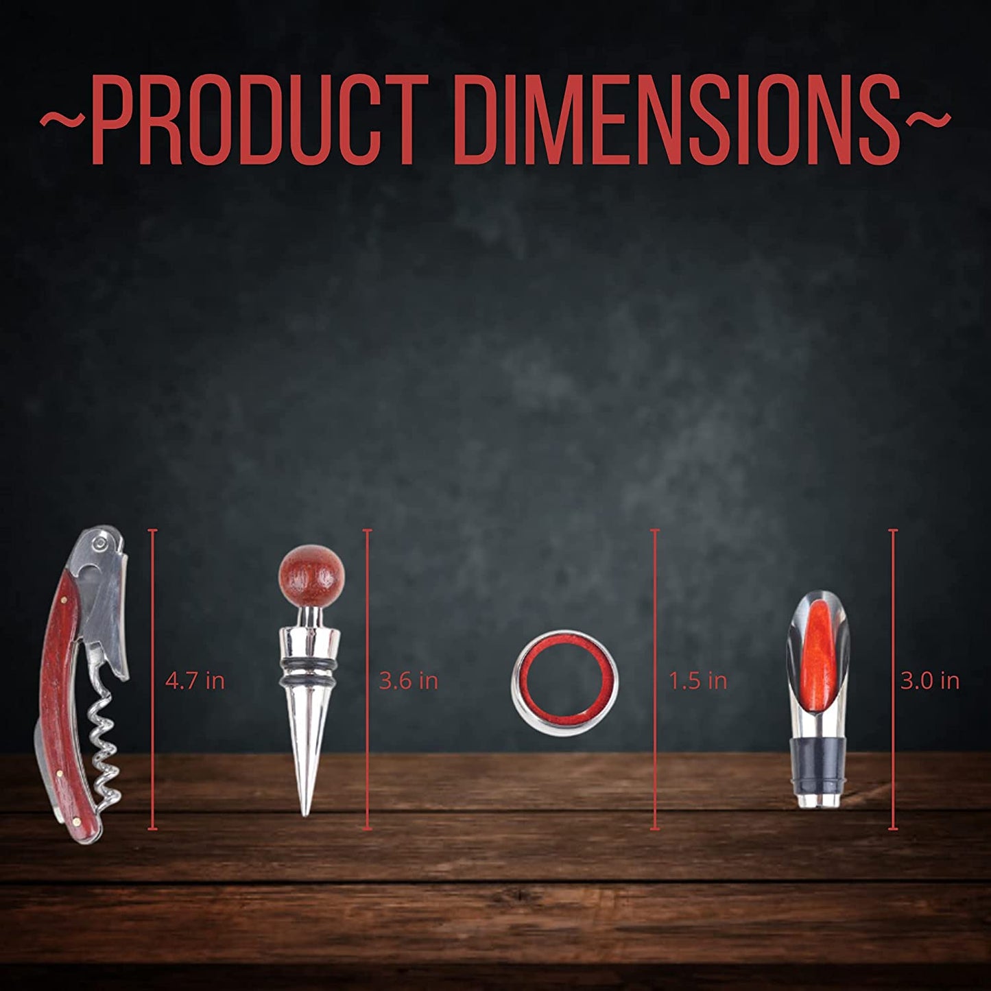 Wine Accessories Set Of 4 Pcs Bottle Opener