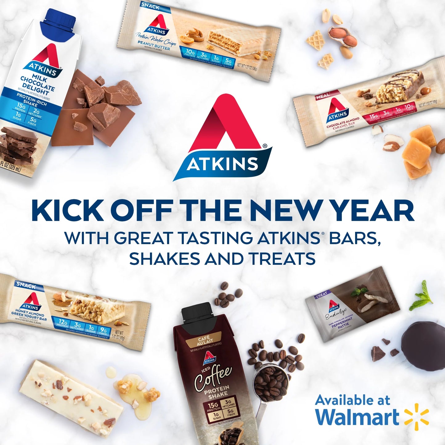 Atkins Snack Bar, Caramel Chocolate Nut Roll Bar, Keto Friendly, 5 Count | 2 Packs -10 counts total