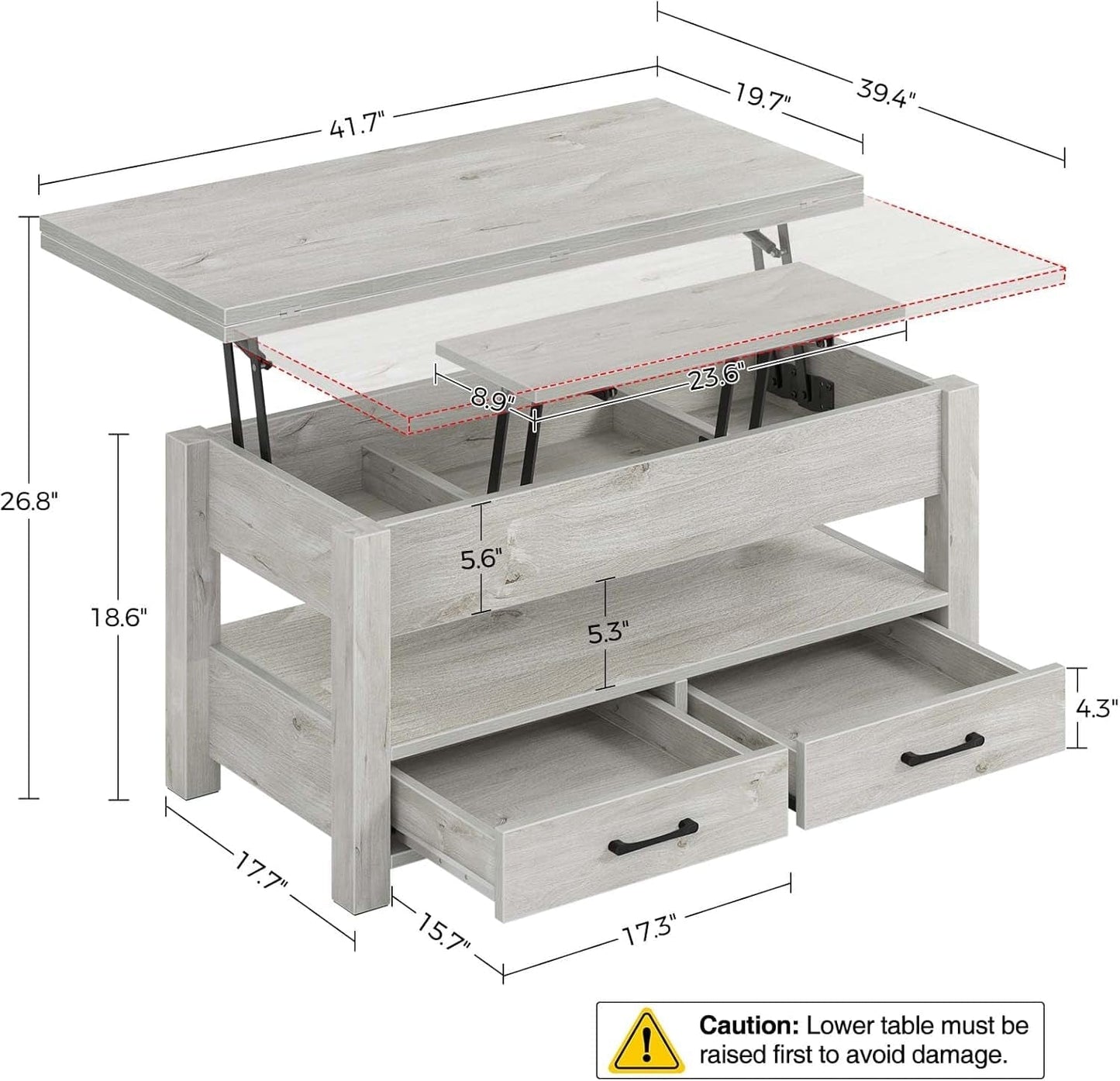 Coffee Table Lift Top – Multi-Function Dining & Storage for Smart Living