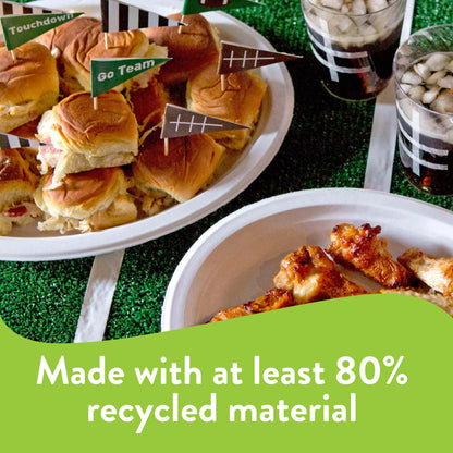 Chinet Classic Premium Disposable Paper Dinner Plates, White, 10 3/8", 80 Count