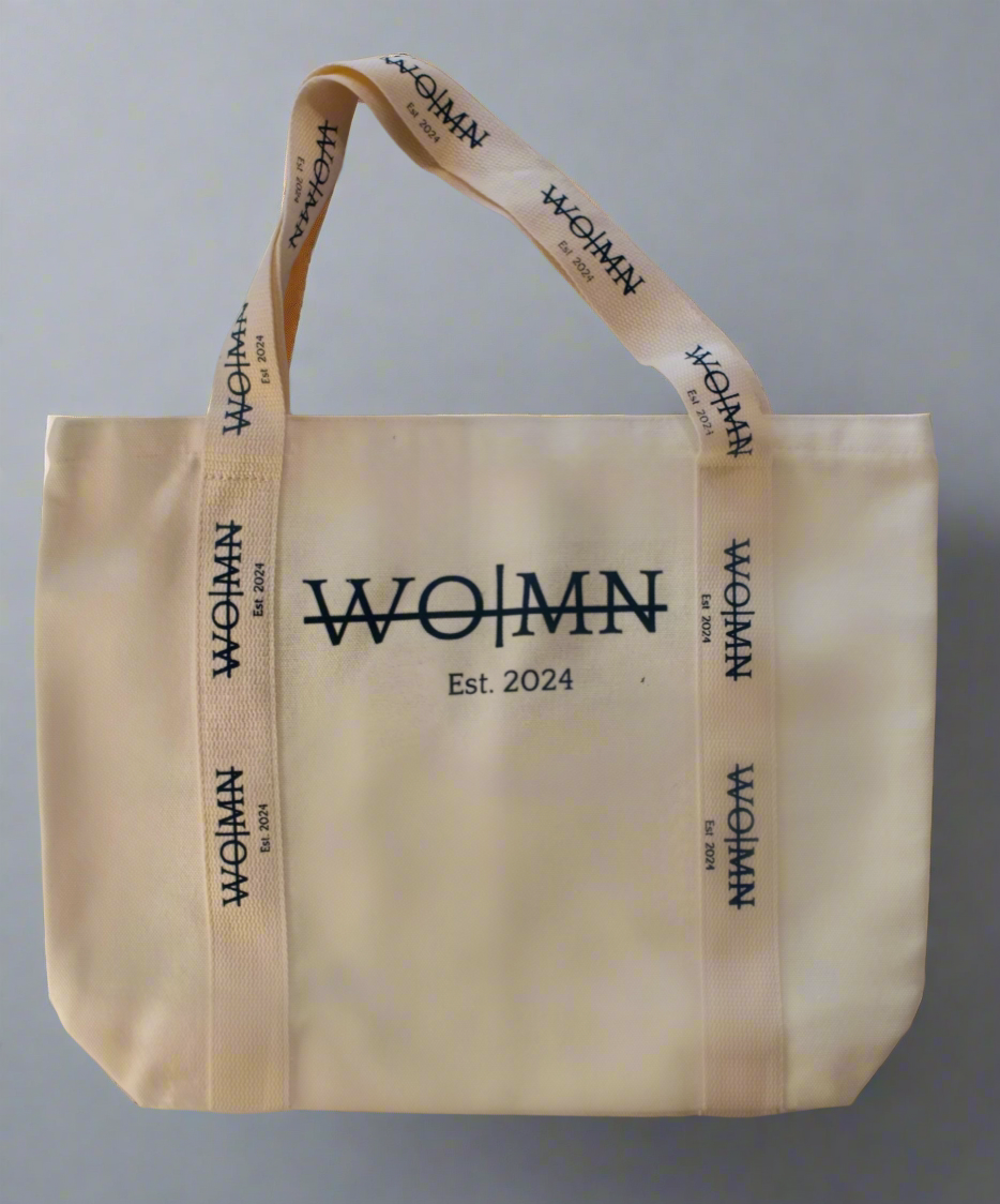 WO||MN 100% COTTON CANVAS TOTE BAG