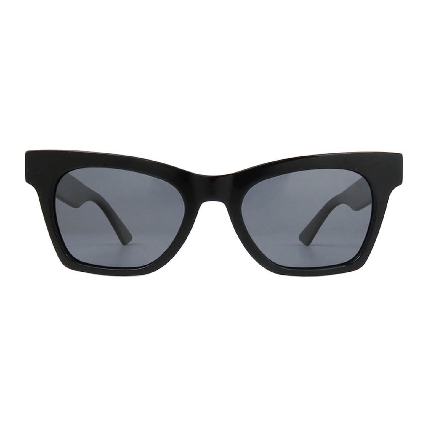 WO|MN Bold and sleek high quality square acetate frame sunglasses- black