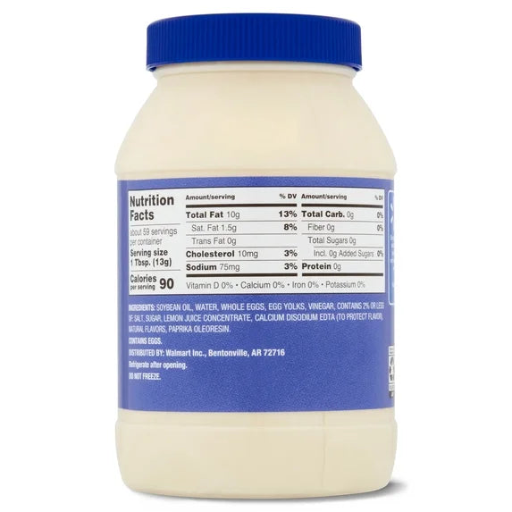 (3 pack) Great Value Mayonnaise, 30 fl oz