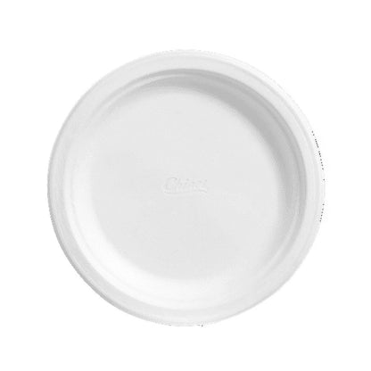 Chinet Classic Premium Disposable Paper Dinner Plates, White, 10 3/8", 80 Count
