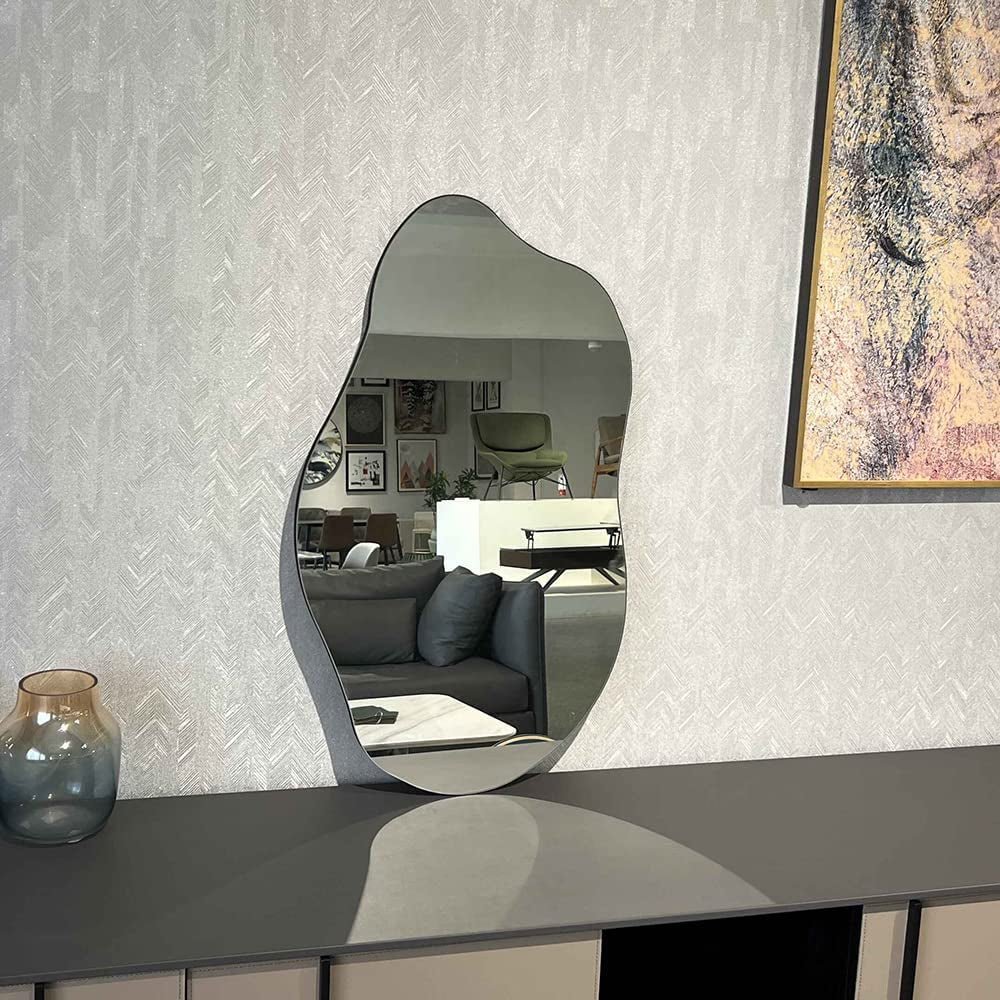 Frameless Irregular Wall Mirror 19.7"x33.5" – Modern Home Decor
