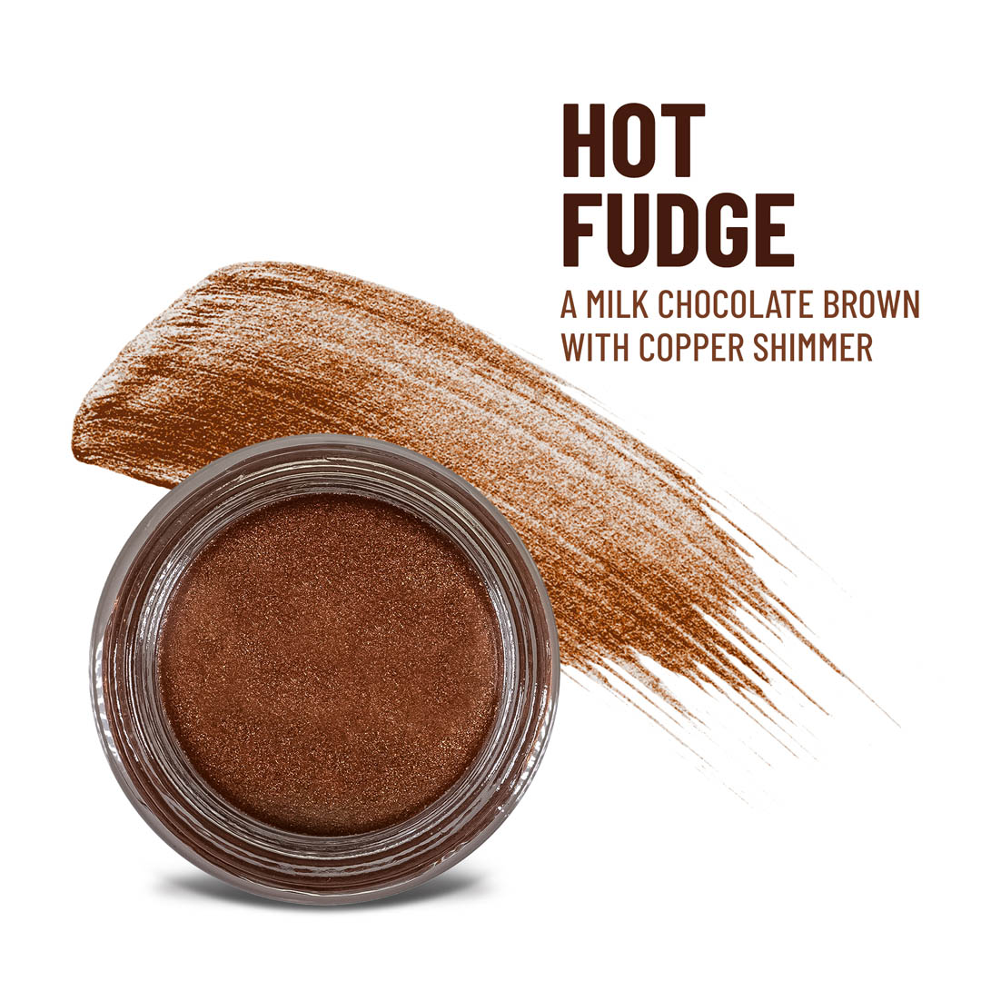 Hot Fudge Any Wear Creme - A Waterproof Multi-tasking creme to powder product for eyes, cheeks & lips. Can be worn anywhere