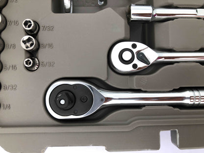 95 Piece Mechanics Tool Set in Metric and SAE for Small Engine, Mechanical and General Repairs – DT1242