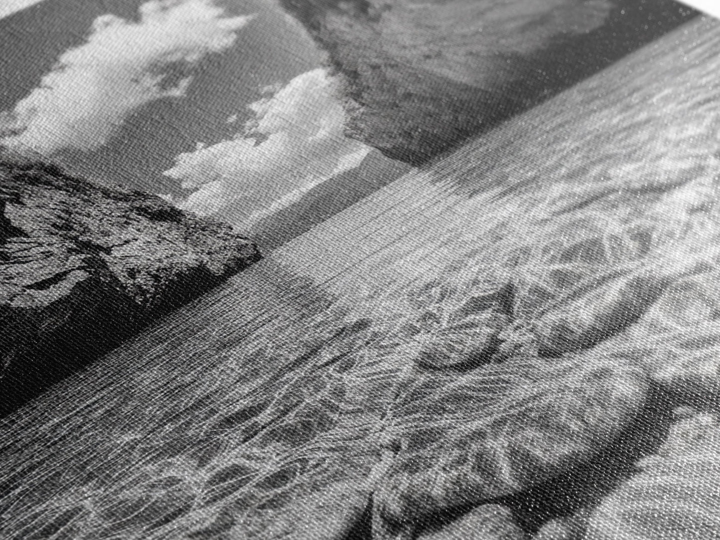 Clear Waterscape, Rocky Shoreline, Tropical Escape, Nature Photography, Framed Canvas Print, Beach House Coastal Wall Art