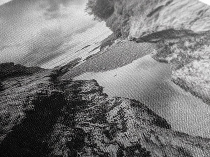 Ocean Ravine, Rugged Coastline, Pacific Wilderness, Stormy Seascape, Framed Canvas Print, Adventure Wall Art, Nature Home Decor