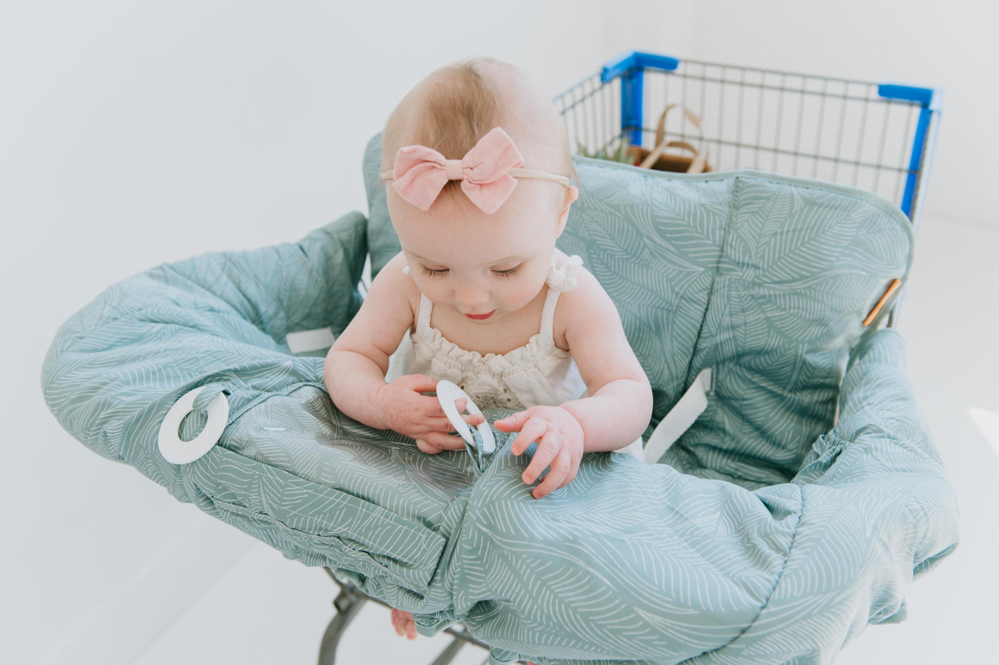 Baby Shopping Cart Cover | Sage Leaves