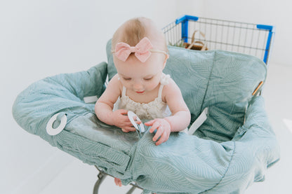 Baby Shopping Cart Cover | Sage Leaves
