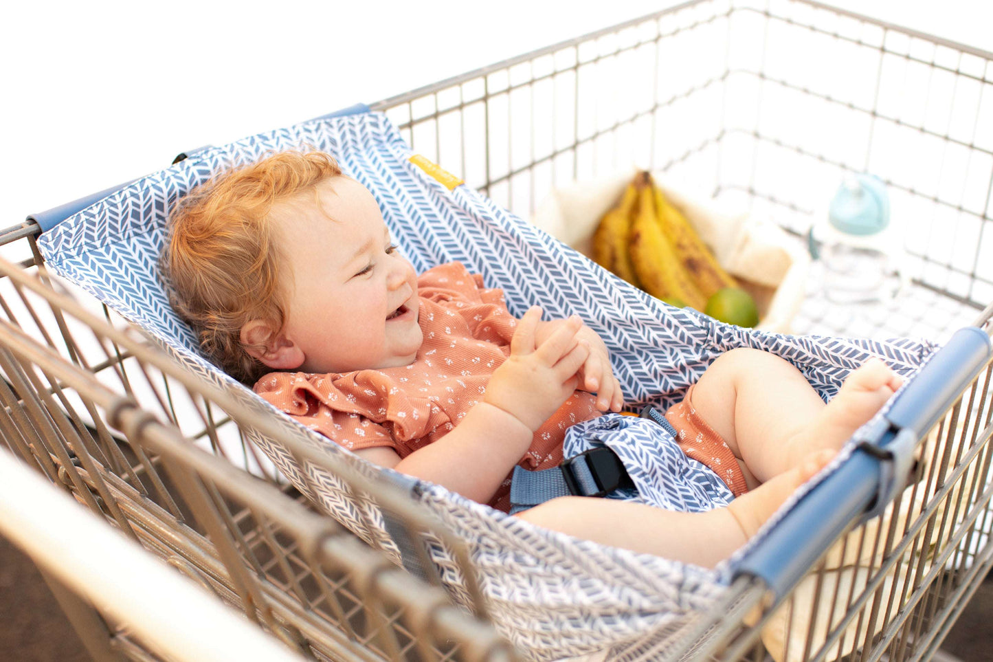 Baby Shopping Cart Hammock | Blue Little Arrow Design
