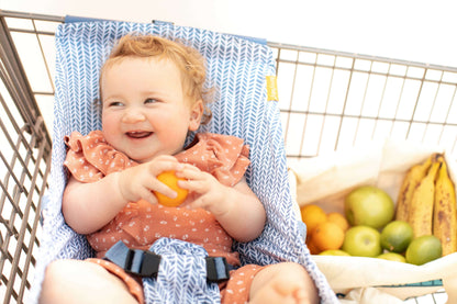 Baby Shopping Cart Hammock | Blue Little Arrow Design