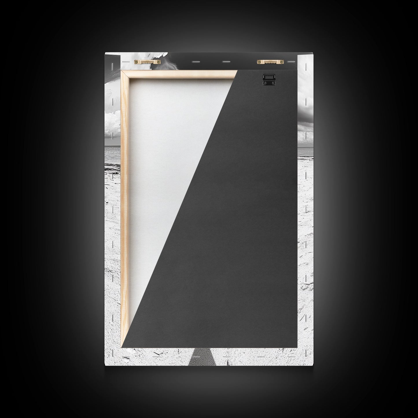 Paddle, Canoe, Beach, Clouds - Summer boating scene, Canvas Print, ideal bathroom or guestroom nautical art, rustic coastal boho wall decor