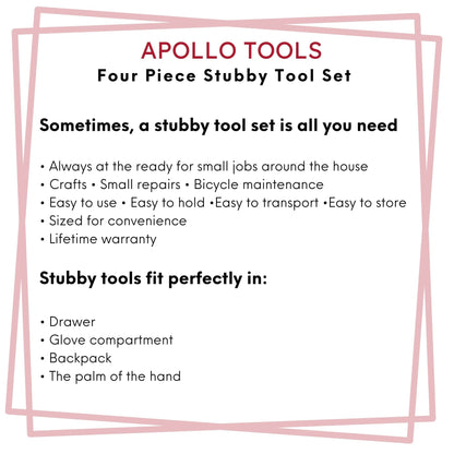 Four Piece Stubby Tool Set - DT0240