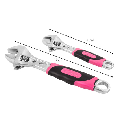 2 Adjustable Wrenches - Pink - DT5007P